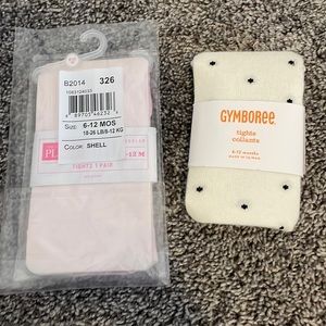 6-12 month girls tights nwt